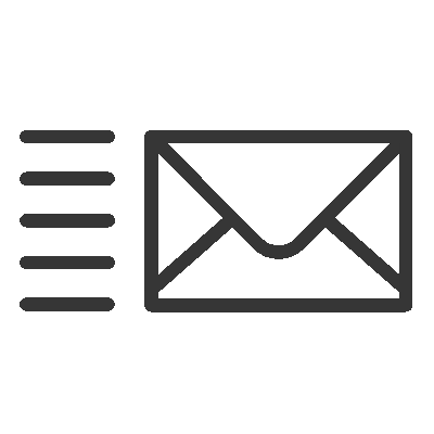 Animated icon of envelope being sent